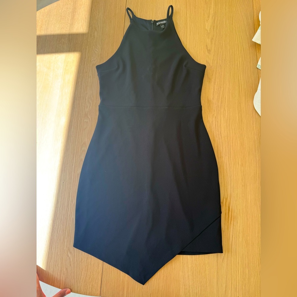 Express Black Asymmetrical Dress